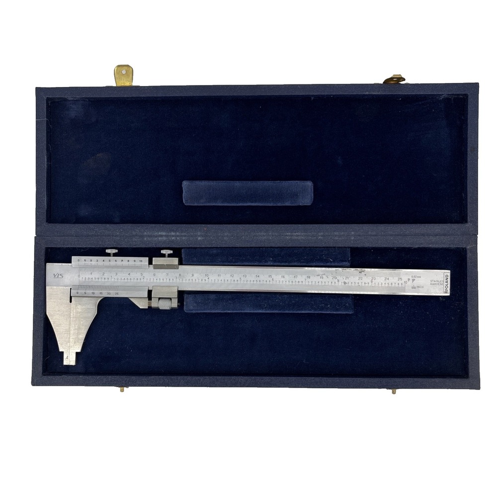 24" Vernier Caliper VIS Stainless Machinist‎ Measuring Tool w Case Metric Inch